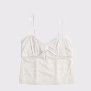 Abercrombie Lace Babydoll Cami White